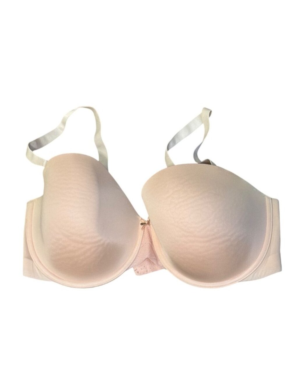 Victorias Secret Lightly Lined Strapless Bra 38DD Beige Adjustable Straps